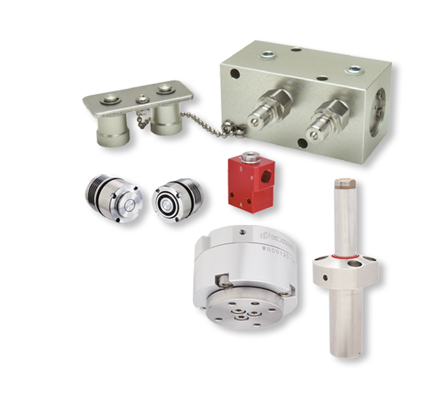 KOSMEK pneumatic valves and automation accessories for reliable control in robotic and factory systems.