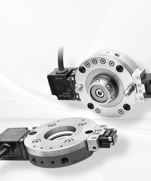 KOSMEK factory automation solutions with high-power clamping, robotic gripping, and precision positioning for industrial assembly.