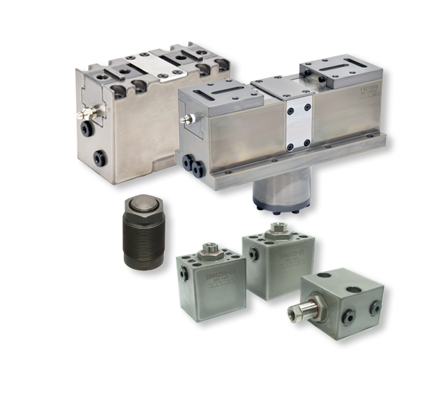 KOSMEK cylinders and vises providing reliable clamping and actuation for industrial applications.