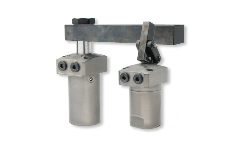 KOSMEK swing clamps and link clamps delivering high-power, precision workholding for machining and automation.