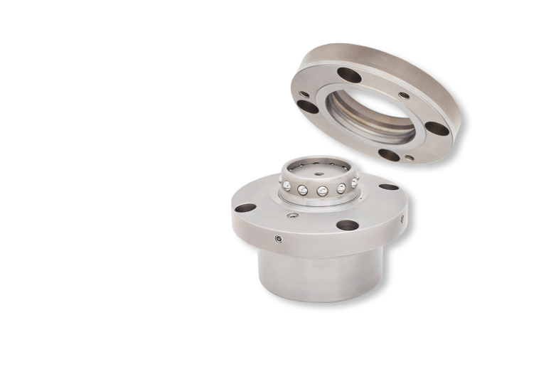 KOSMEK pallet clamp ensuring repeatable and secure fixture positioning in automated welding and washing lines.